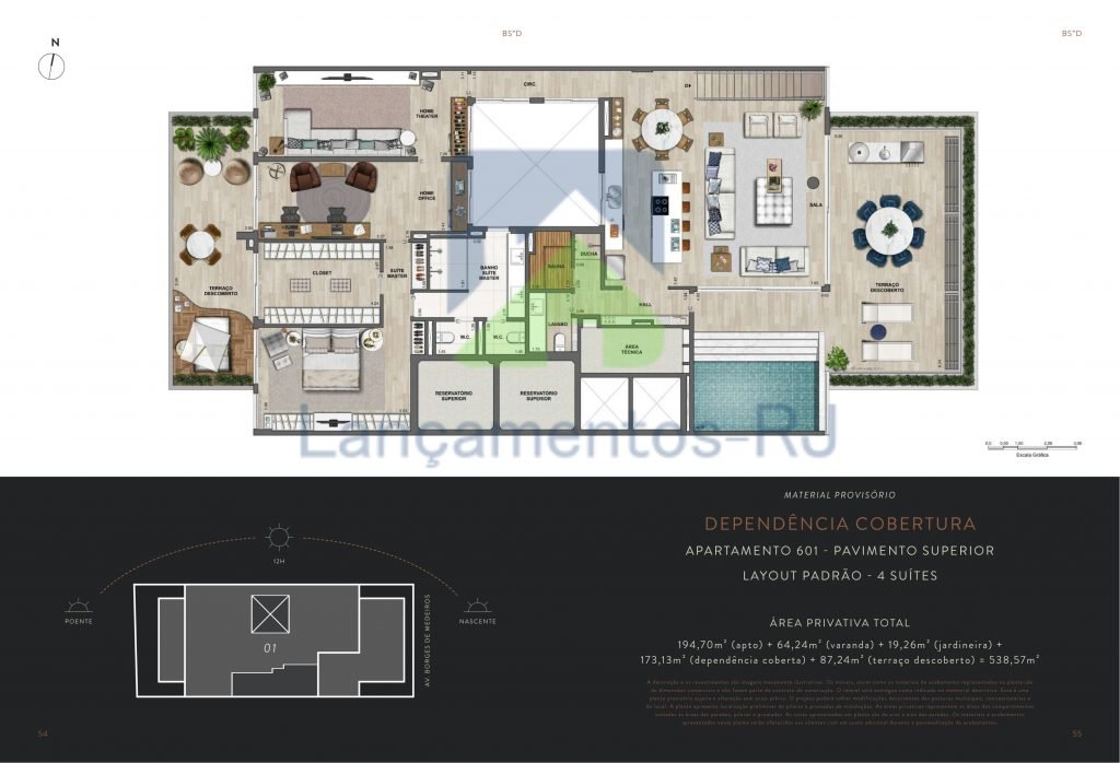 apartamento na planta borges de medeiros 67 Dom
