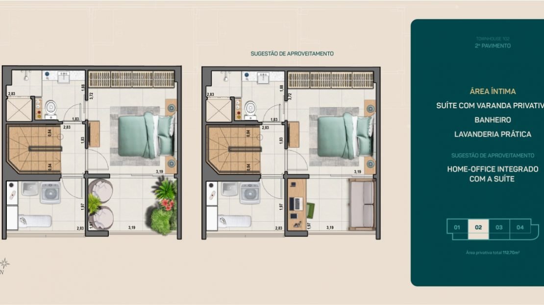flamengo town houses suite com varanda flamengo