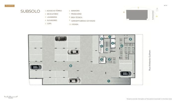 Planta técnica do pavimento térreo com localização das unidades garden, áreas comuns e acessos, destacando a organização espacial do térreo do edifício.