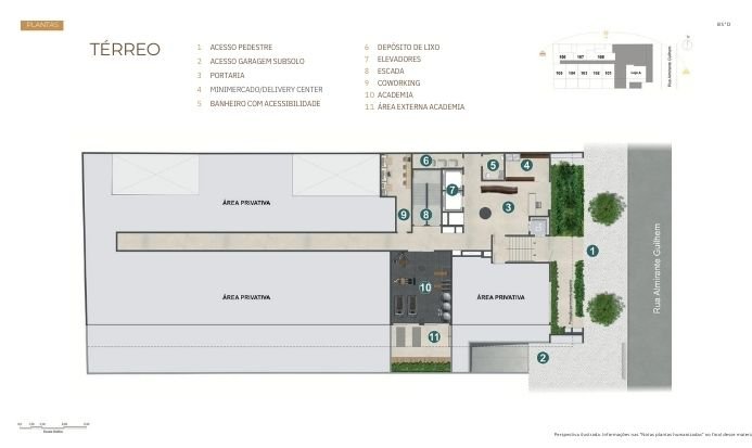 Planta da cobertura superior com rooftop, piscina privativa, deck, churrasqueira e área gourmet, ideal para lazer com vista panorâmica.