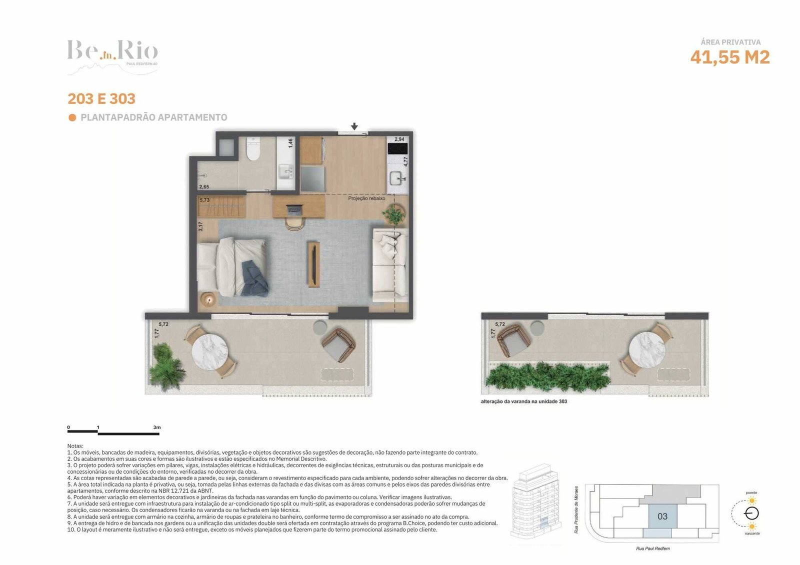 Planta de 3 quartos Paul Redfern 40 Ipanema, perfeita para famílias que valorizam espaço e sofisticação.