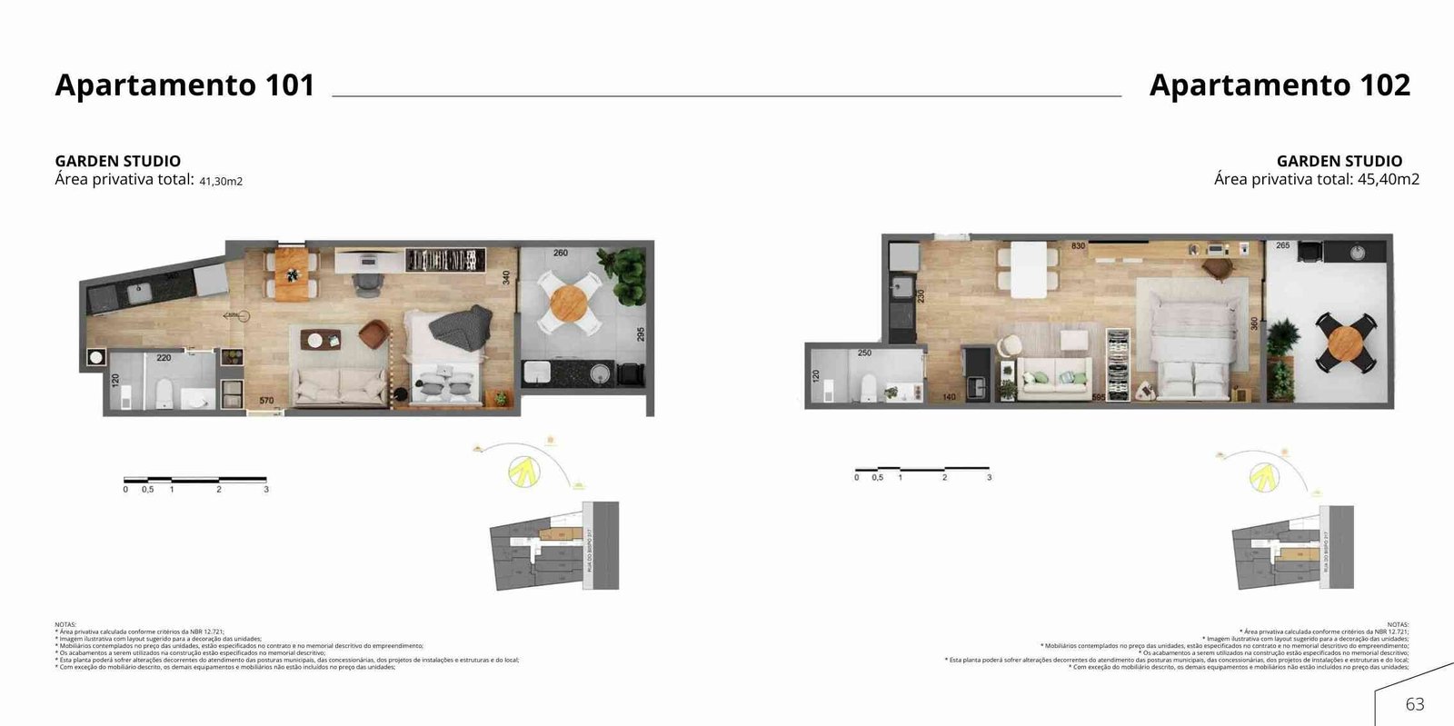 Fases Residencial Tijuca – Planta de 1 quarto decorado – Tijuca RJ