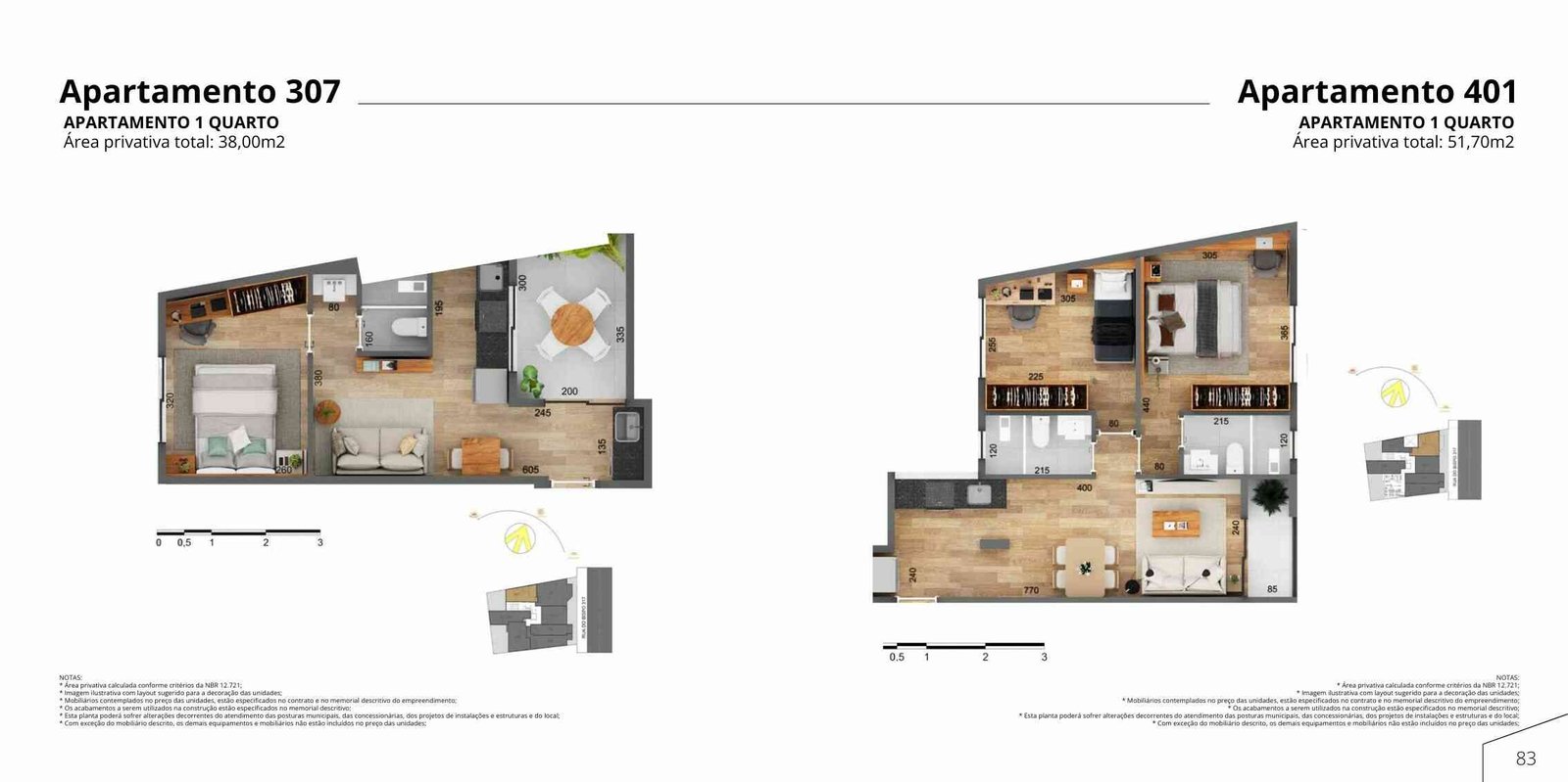 Fases Residencial Tijuca – Planta de 3 quartos ampla – Tijuca RJ