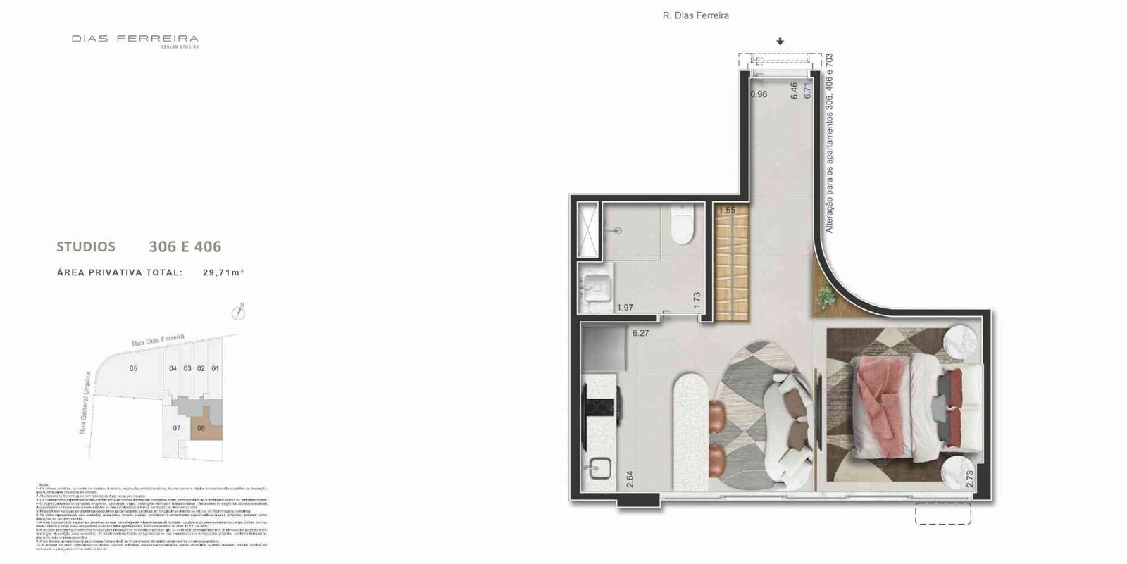 Diferenciais e lazer do Dias Ferreira Leblon Stúdios