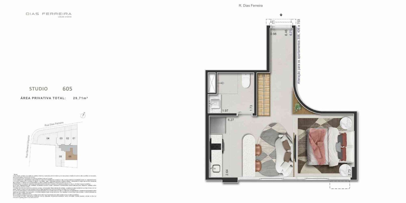 Diferenciais e lazer do Dias Ferreira Leblon Stúdios