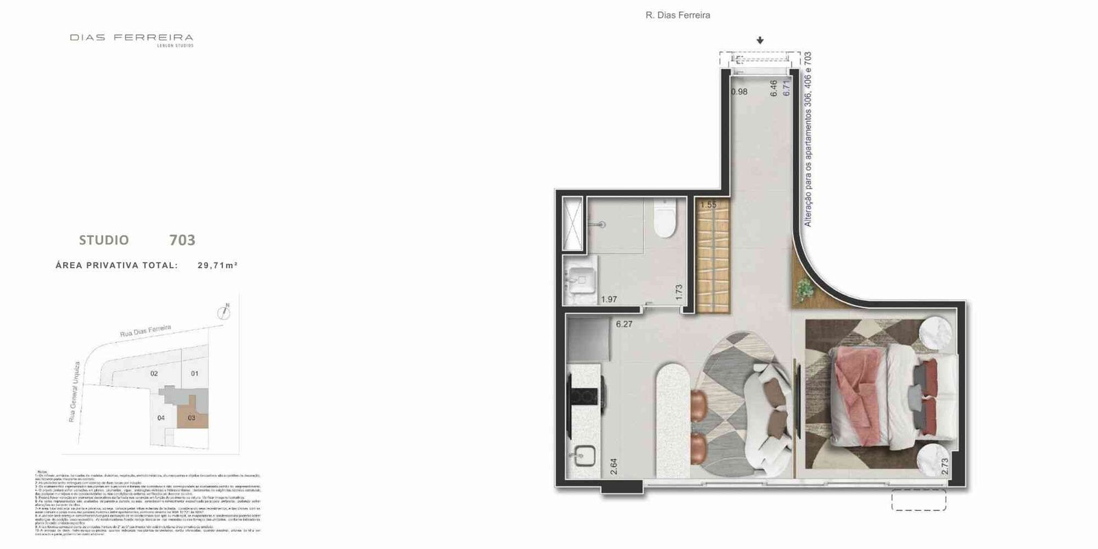 Diferenciais e lazer do Dias Ferreira Leblon Stúdios
