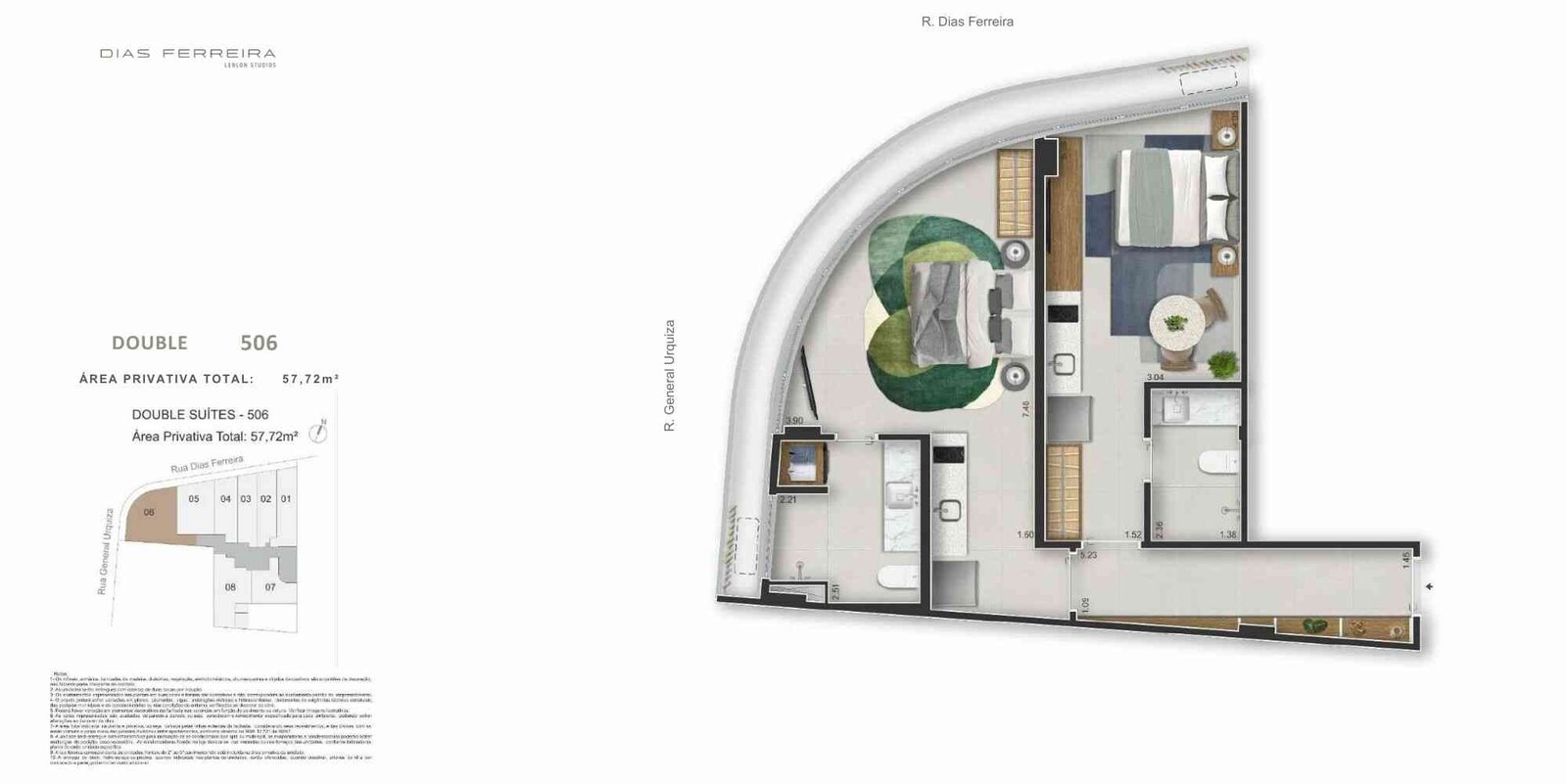 Diferenciais e lazer do Dias Ferreira Leblon Stúdios