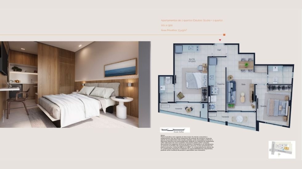 2 quartos estação botafogo