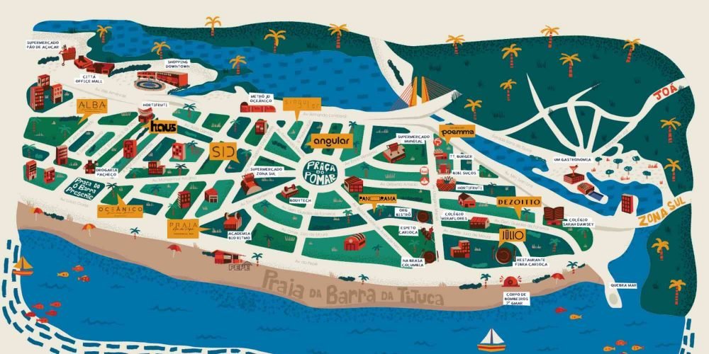 Fachada moderna do Panorama Jardim Oceânico com design assinado por Afonso Kuenerz, no coração da Barra da Tijuca