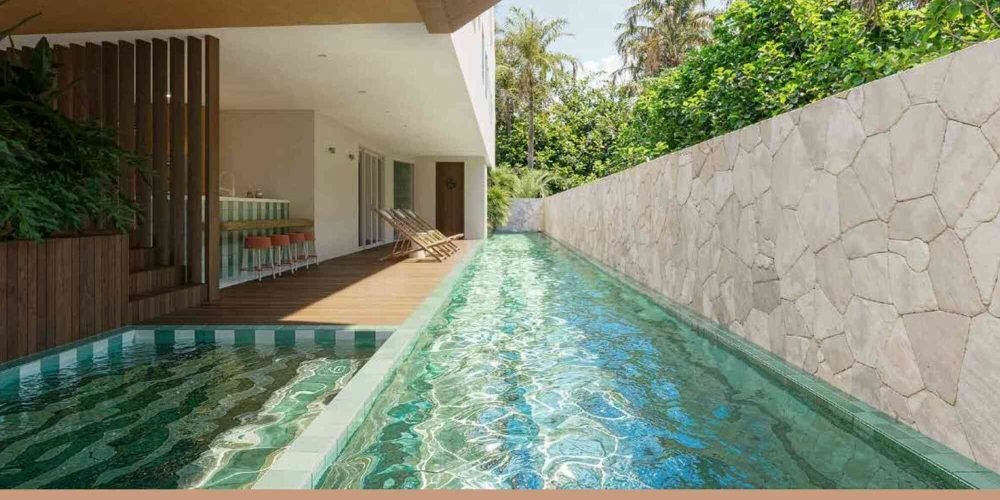 Área de lazer com piscina adulto e infantil do Panorama Jardim Oceânico, empreendimento de luxo na Barra da Tijuca