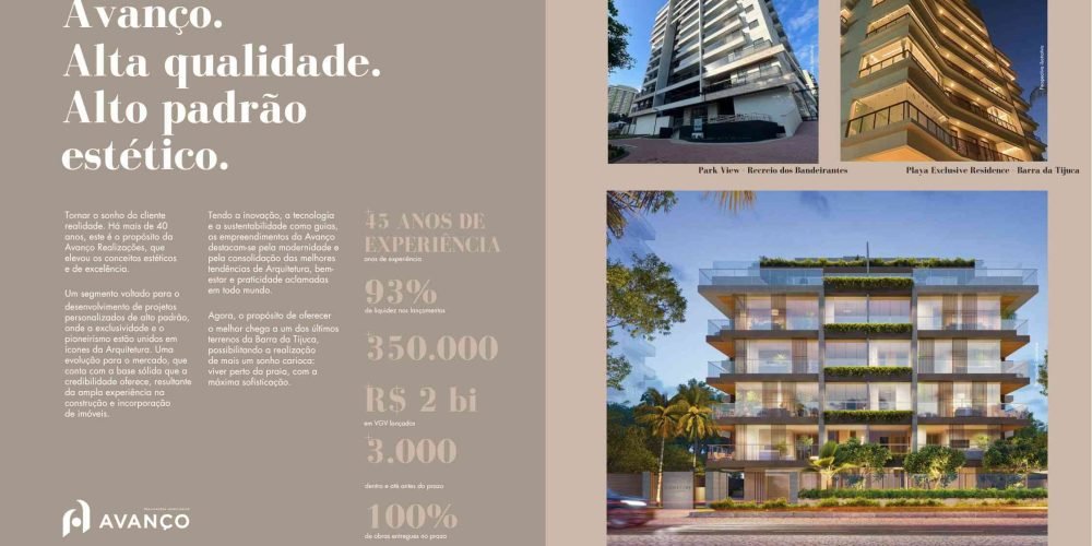 Casas personalizadas da linha Hiato Exclusive da Avanço com design assinado por arquitetos renomados.