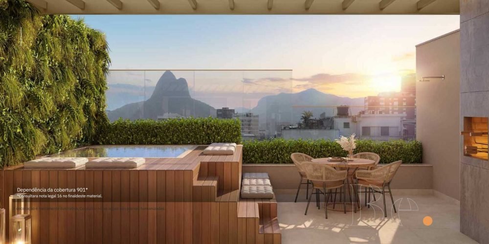 Vista aérea do Paul Redfern 40, novo lançamento residencial em Ipanema RJ.