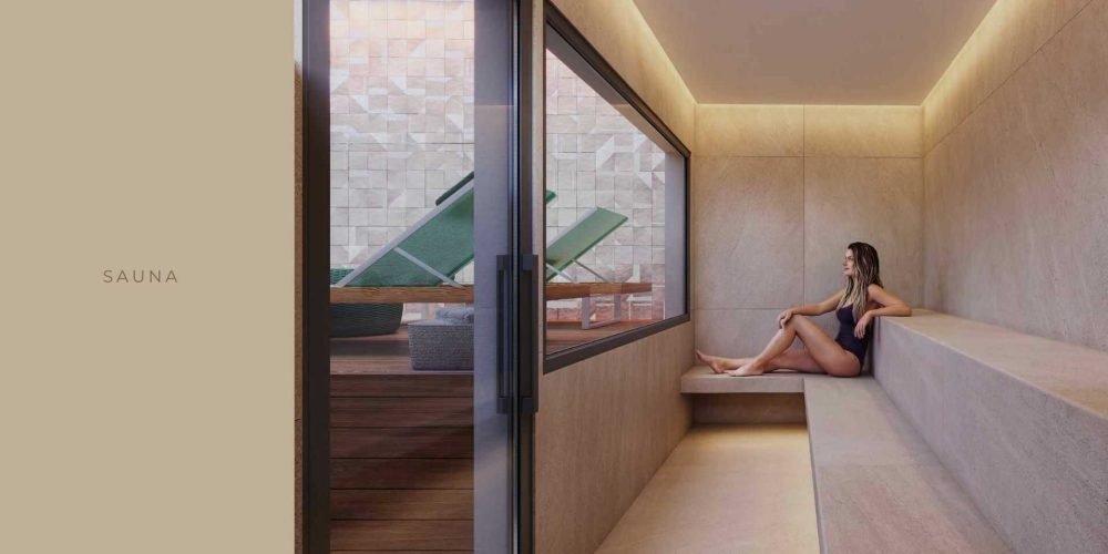 sauna do lançamento no Leblon