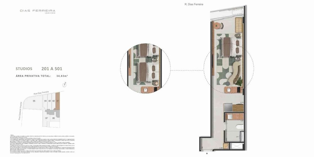 Dias Ferreira Leblon Studios – Planta studio