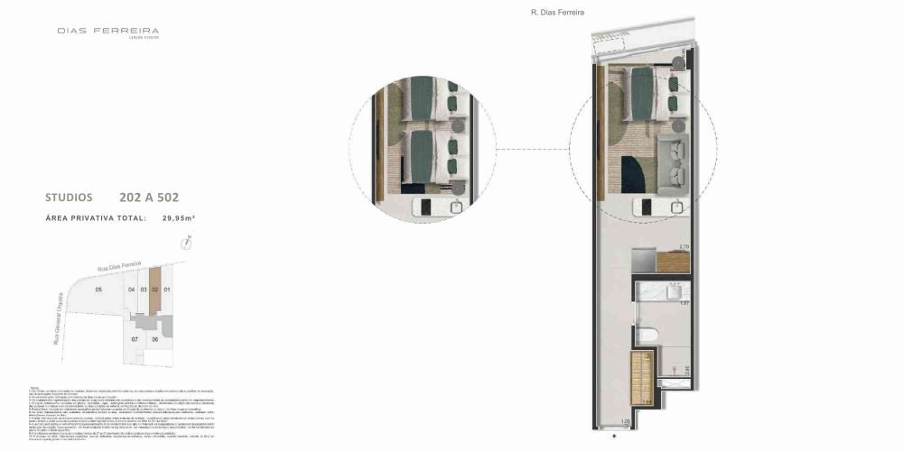 Dias Ferreira Leblon Studios – Planta studio