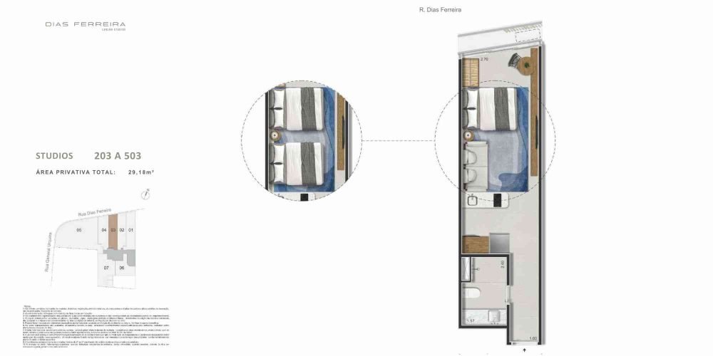 Dias Ferreira Leblon Studios – Planta studio