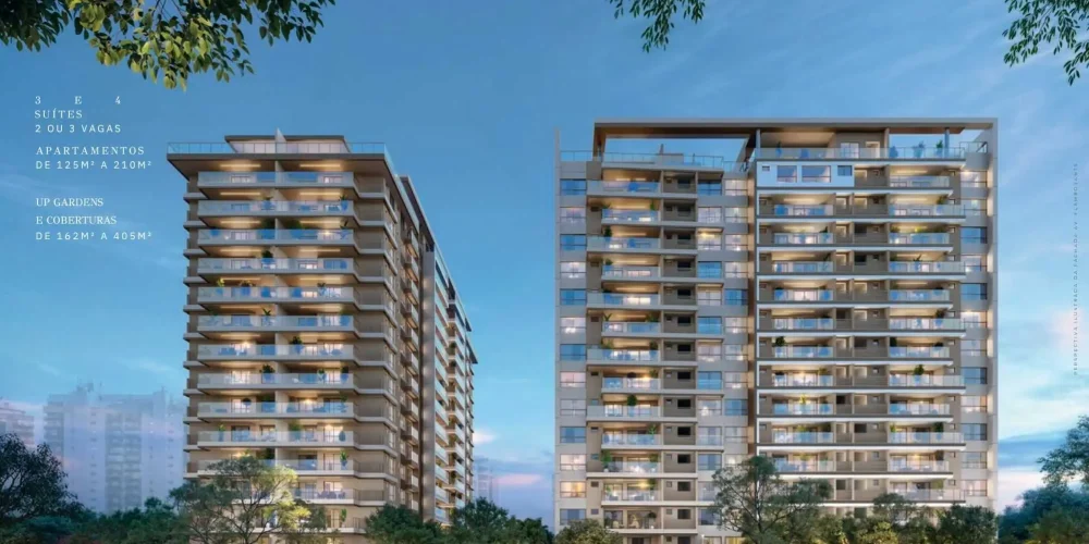 Fachada moderna do Gran Thai Península destacando arquitetura imponente e detalhes em vidro.