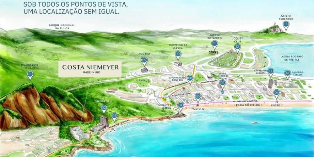 Mapa de Localização do Costa Niemeyer